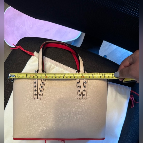 Christian Louboutin Beige Tote with Studded Handles - Picture 12 of 13